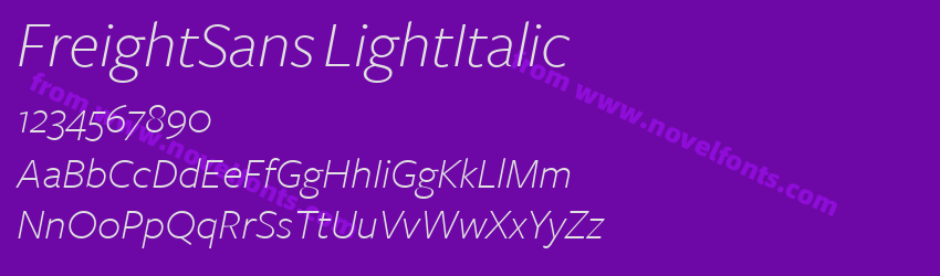 FreightSans LightItalicPreview