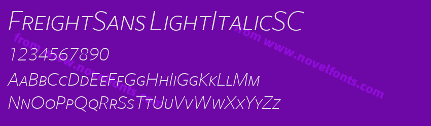 FreightSans LightItalicSCPreview