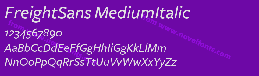 FreightSans MediumItalicPreview