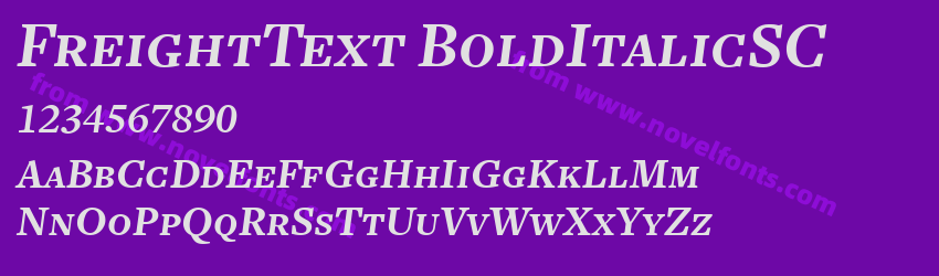 FreightText BoldItalicSCPreview