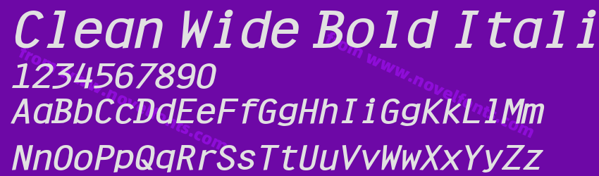 Clean Wide Bold ItalicPreview