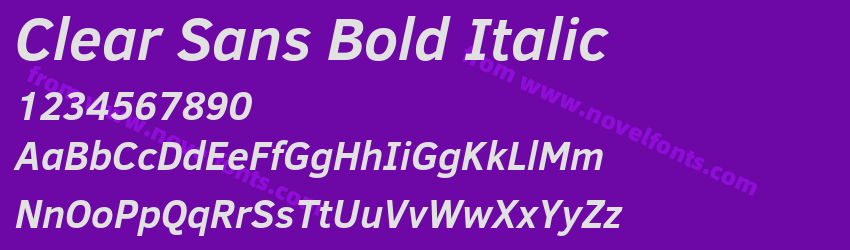 Clear Sans Bold ItalicPreview