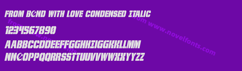 From BOND With Love Condensed ItalicPreview