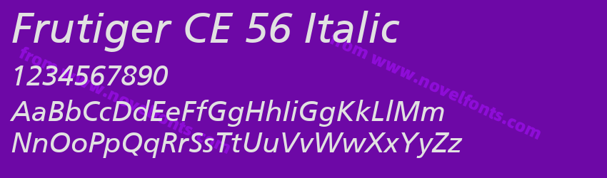 Frutiger CE 56 ItalicPreview