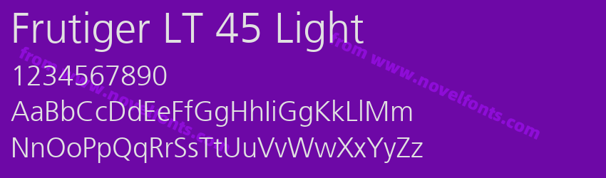 Frutiger LT 45 LightPreview