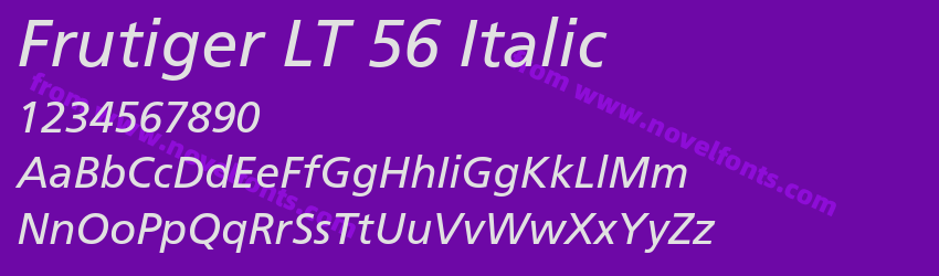 Frutiger LT 56 ItalicPreview