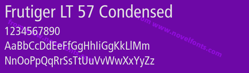 Frutiger LT 57 CondensedPreview