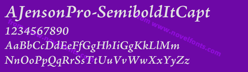 AJensonPro-SemiboldItCaptPreview