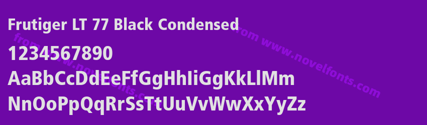 Frutiger LT 77 Black CondensedPreview