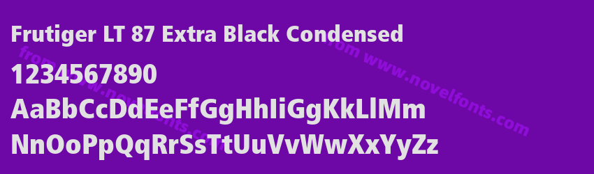 Frutiger LT 87 Extra Black CondensedPreview