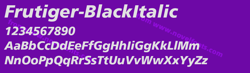 Frutiger-BlackItalicPreview