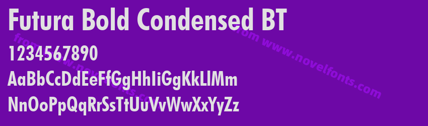 Futura Bold Condensed BTPreview