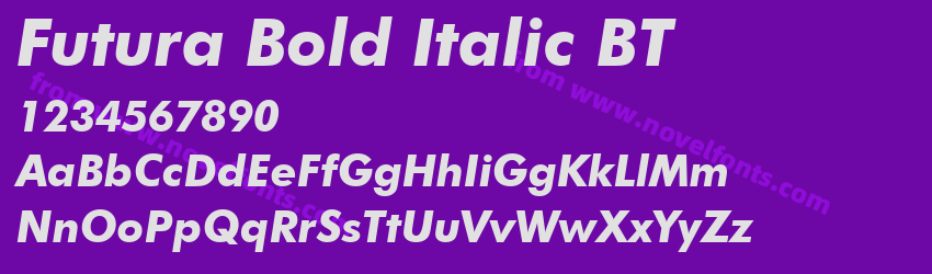 Futura Bold Italic BTPreview