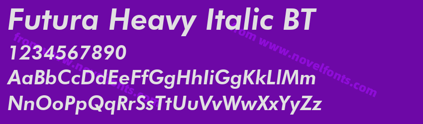 Futura Heavy Italic BTPreview