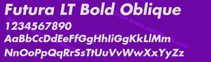 Futura LT Bold ObliquePreview