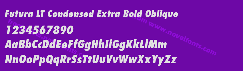 Futura LT Condensed Extra Bold ObliquePreview