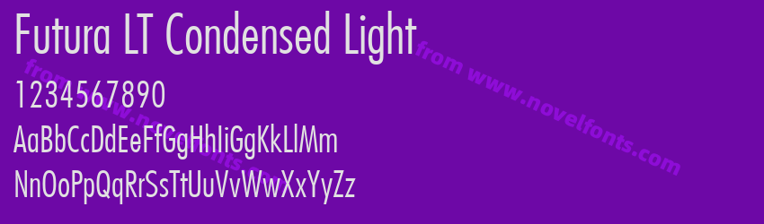 Futura LT Condensed LightPreview