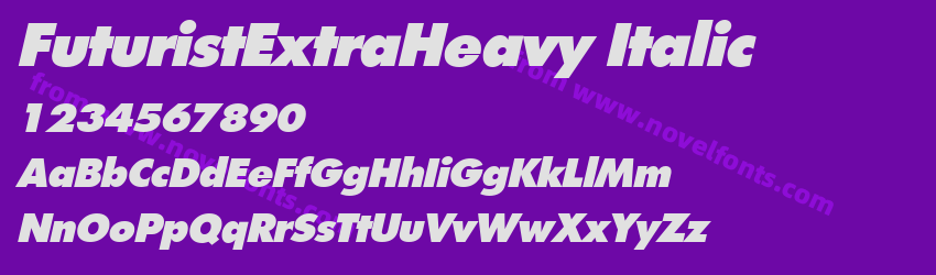 FuturistExtraHeavy ItalicPreview