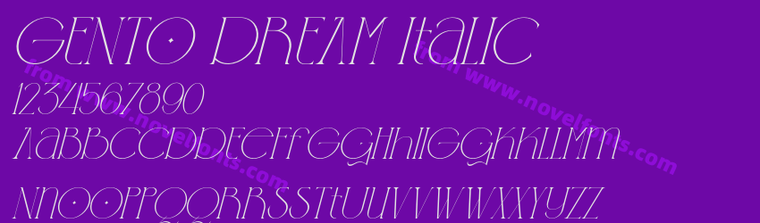 GENTO DREAM ItalicPreview