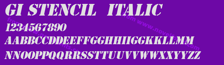 GI Stencil  ItalicPreview