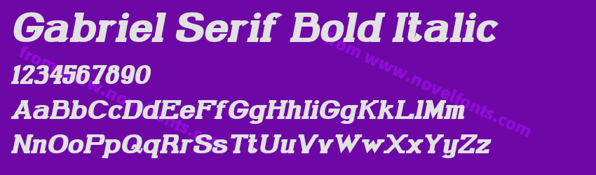 Gabriel Serif Bold ItalicPreview