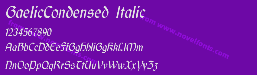 GaelicCondensed ItalicPreview