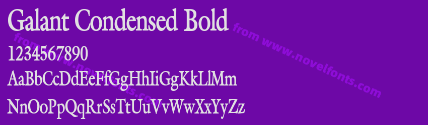 Galant Condensed BoldPreview