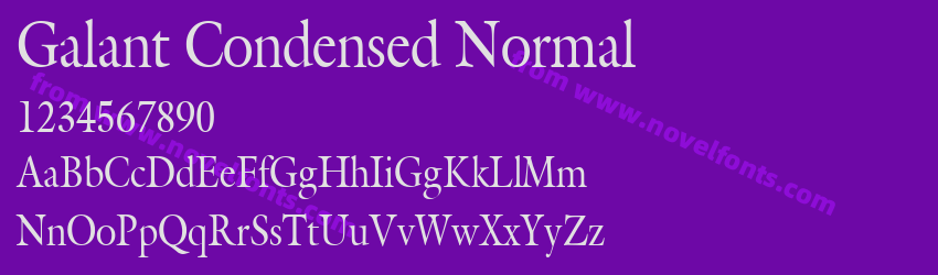 Galant Condensed NormalPreview