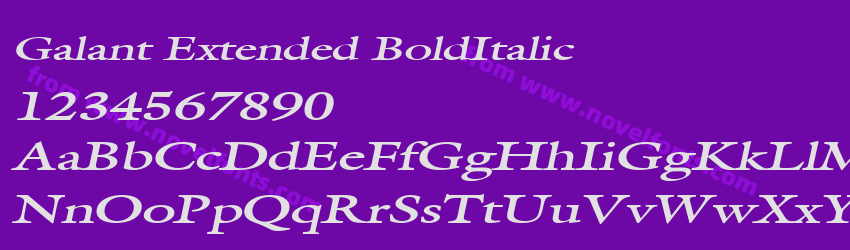 Galant Extended BoldItalicPreview