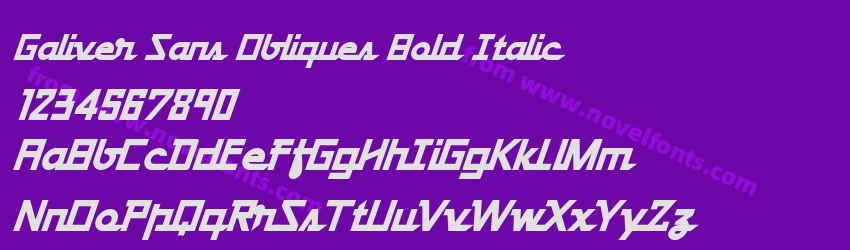 Galiver Sans Obliques Bold ItalicPreview