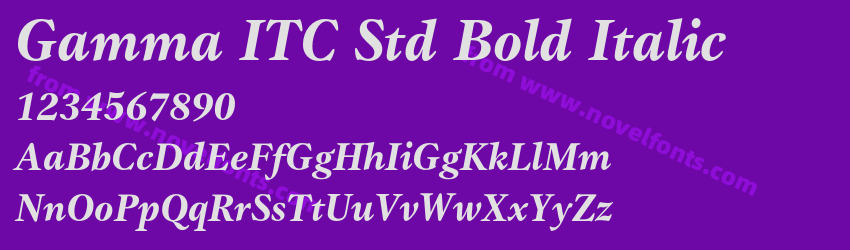 Gamma ITC Std Bold ItalicPreview