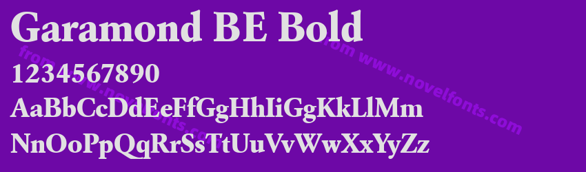 Garamond BE BoldPreview