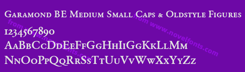 Garamond BE Medium Small Caps & Oldstyle FiguresPreview