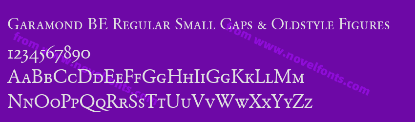 Garamond BE Regular Small Caps & Oldstyle FiguresPreview