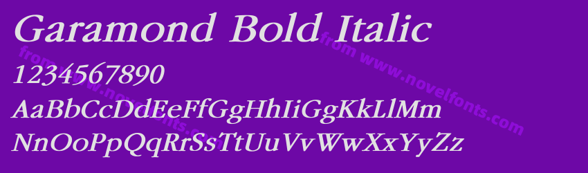 Garamond Bold ItalicPreview