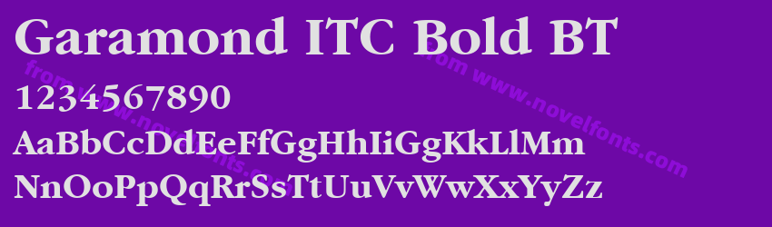 Garamond ITC Bold BTPreview