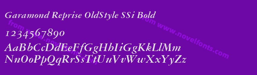 Garamond Reprise OldStyle SSi BoldPreview