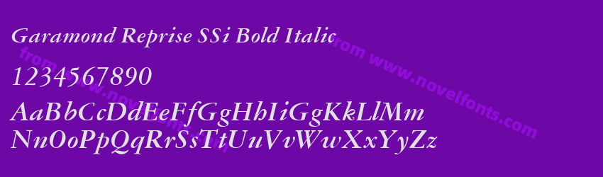 Garamond Reprise SSi Bold ItalicPreview