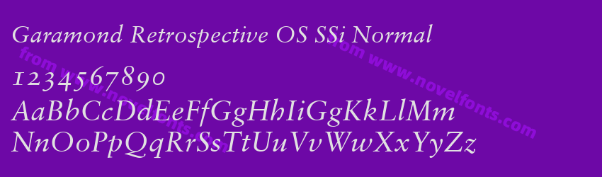 Garamond Retrospective OS SSi NormalPreview