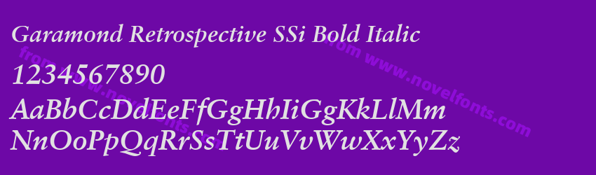 Garamond Retrospective SSi Bold ItalicPreview