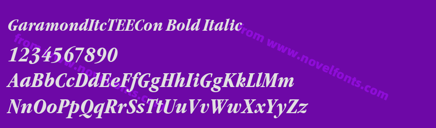 GaramondItcTEECon Bold ItalicPreview