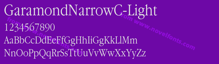 GaramondNarrowC-LightPreview