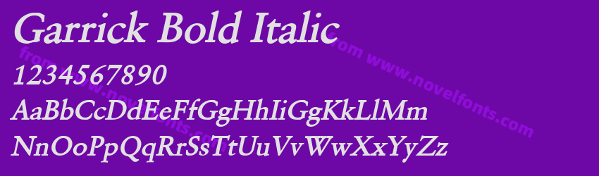 Garrick Bold ItalicPreview