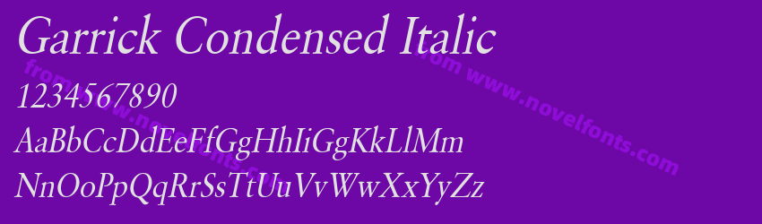 Garrick Condensed ItalicPreview