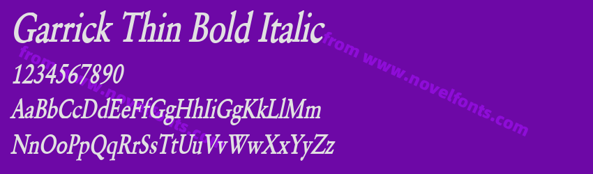 Garrick Thin Bold ItalicPreview