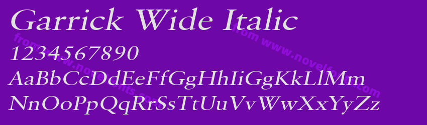 Garrick Wide ItalicPreview