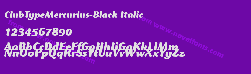 ClubTypeMercurius-Black ItalicPreview