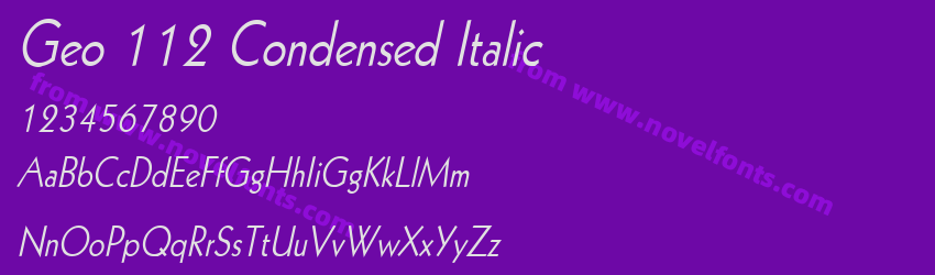 Geo 112 Condensed ItalicPreview