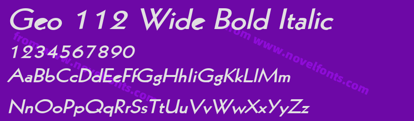 Geo 112 Wide Bold ItalicPreview