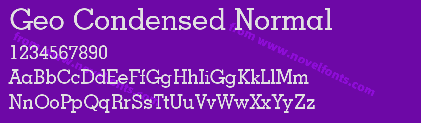 Geo Condensed NormalPreview
